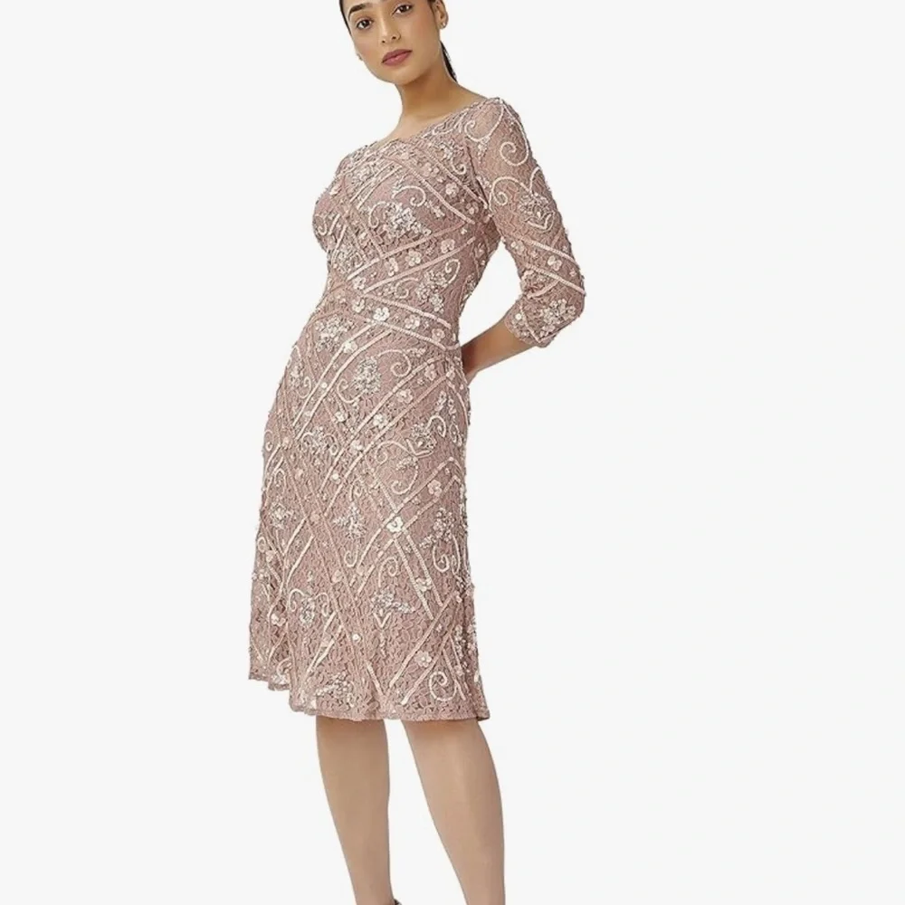 Adrianna Papell Women's Beaded Fit and Flare Dress dress cocktail wedding dress